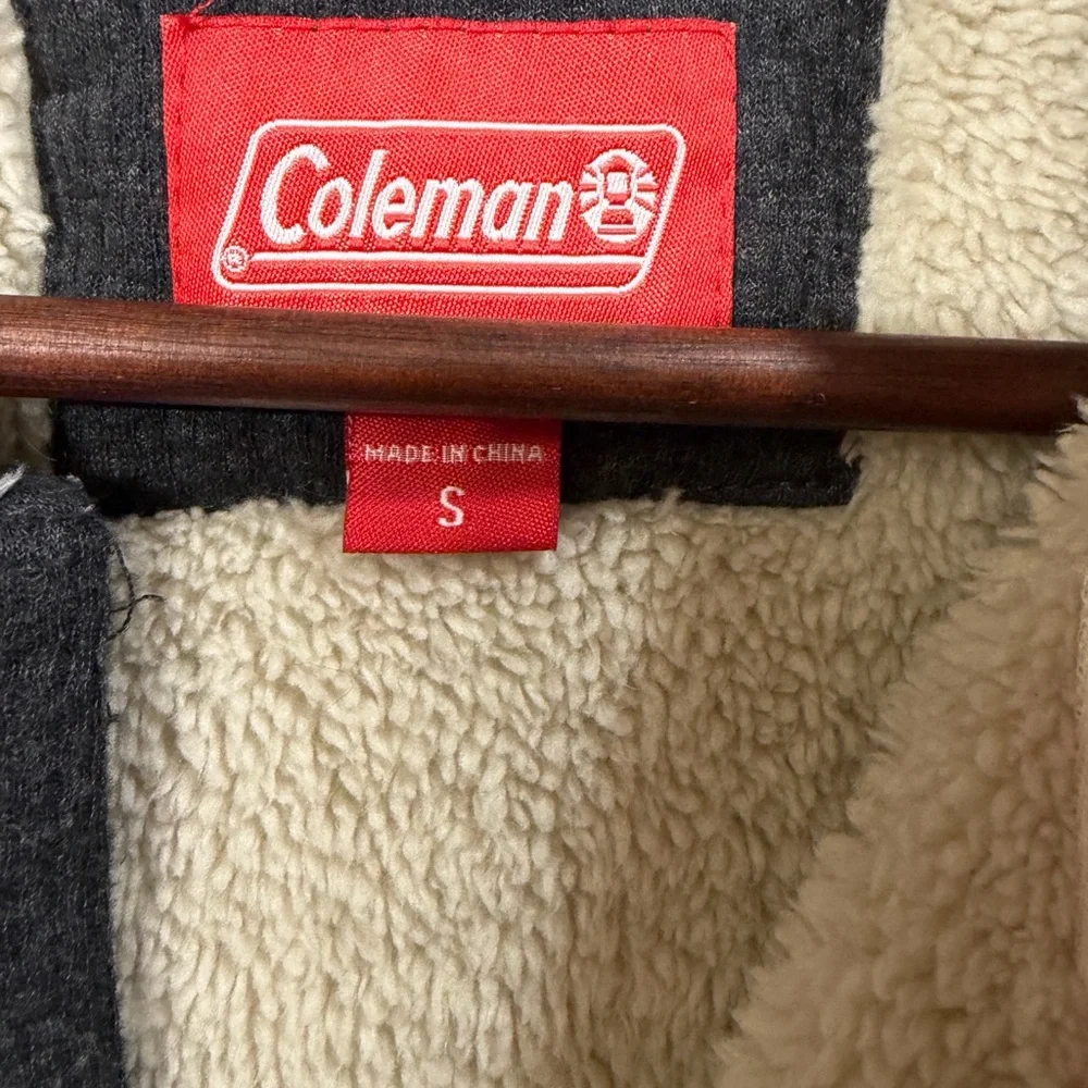 Coleman Boy's long-sleeve sherpa-lined waffle henley shirt Sz Adult Small EUC‎